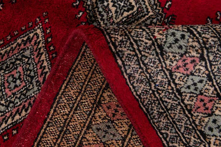 4' 2 x 6' 5 Hand Knotted Bokhara Oriental Wool Rug