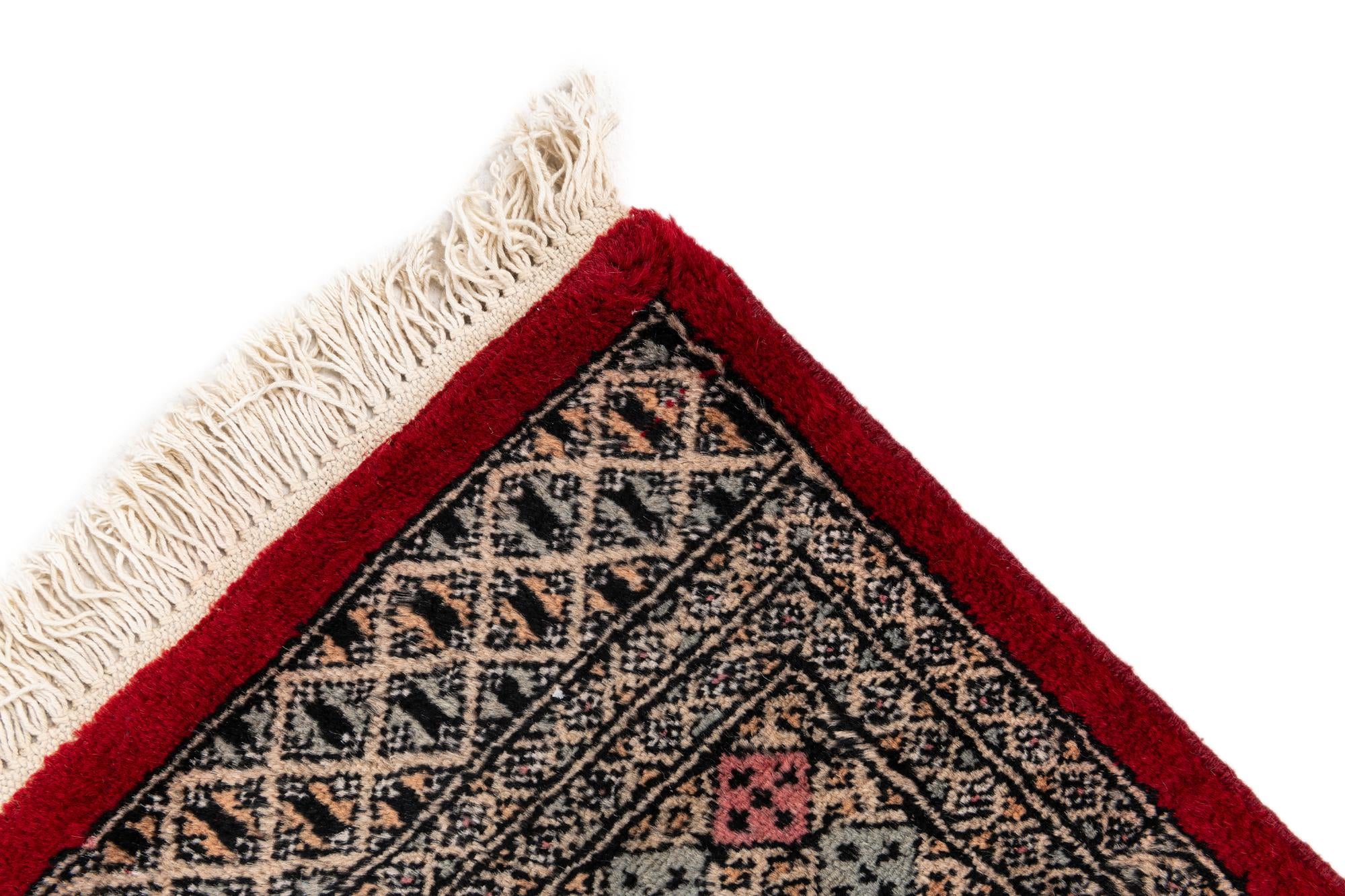 4' 2 x 6' 5 Hand Knotted Bokhara Oriental Wool Rug