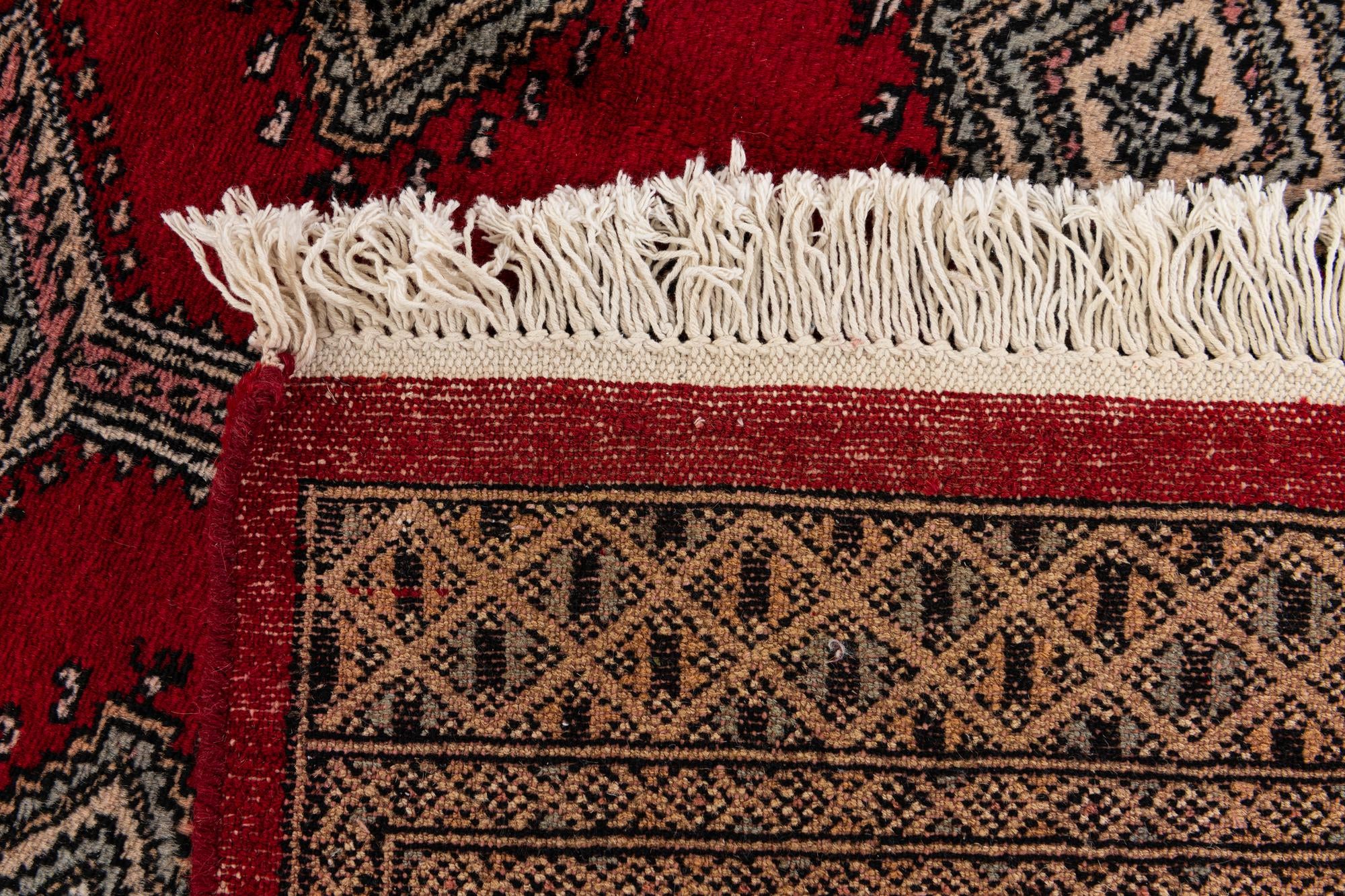 4' 2 x 6' 5 Hand Knotted Bokhara Oriental Wool Rug