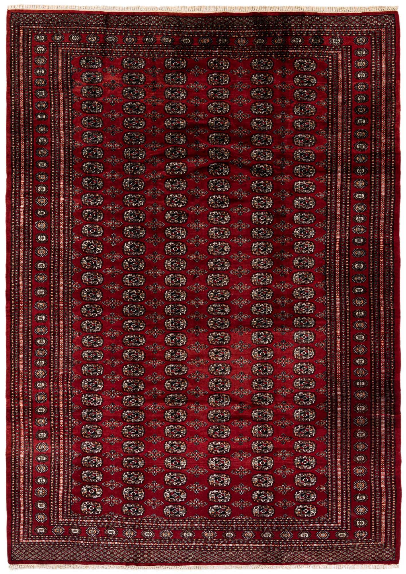 7' 4 x 9' 5 Hand Knotted Bokhara Oriental Wool Rug