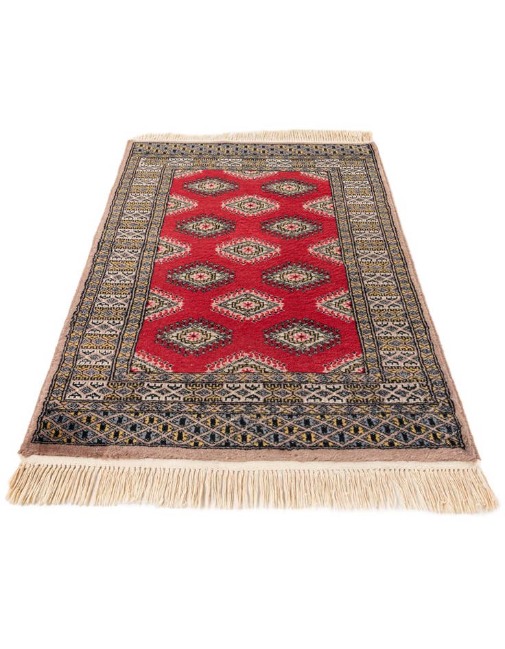 Detail image of 2' 6 x 3' 10 Hand Knotted Bokhara Oriental Wool Rug
