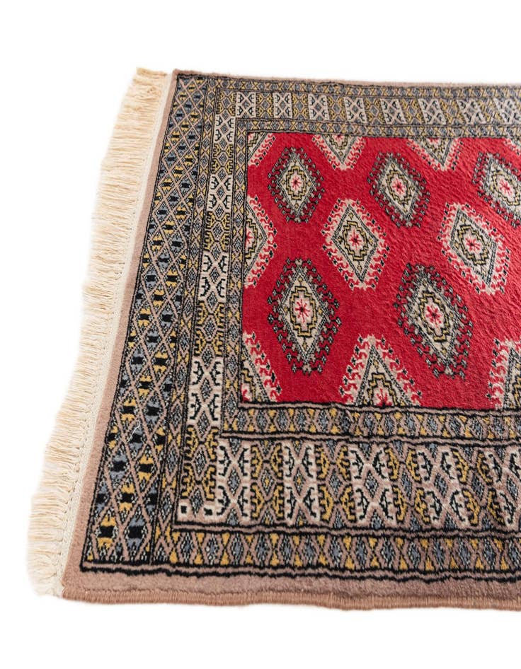 Detail image of 2' 6 x 3' 10  Hand Knotted Bokhara Oriental Wool Rug