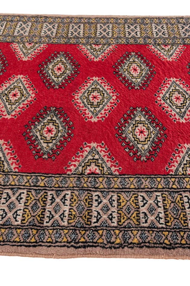 Detail image of 2' 6 x 3' 10 Hand Knotted Bokhara Oriental Wool Rug