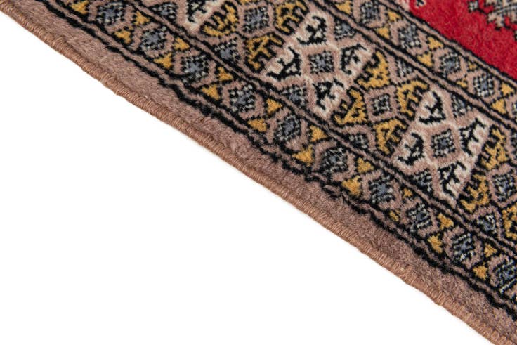 Detail image of 2' 6 x 3' 10 Hand Knotted Bokhara Oriental Wool Rug