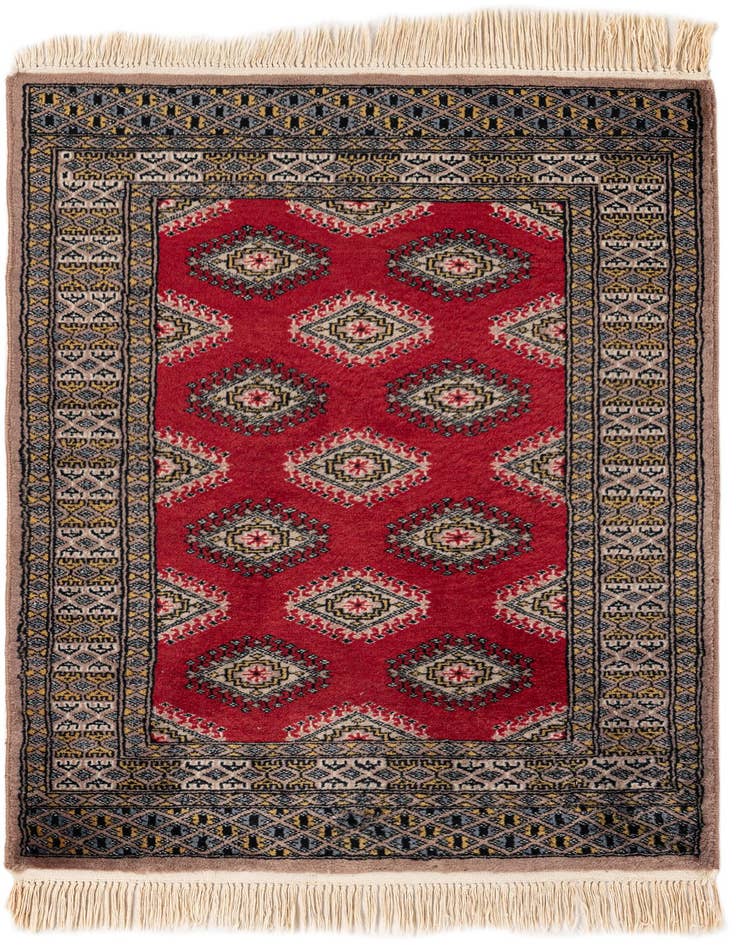 Detail image of 2' 6 x 3' 10 Hand Knotted Bokhara Oriental Wool Rug