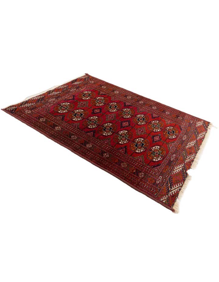2' 8 x 3' 7 Hand Knotted Bokhara Oriental Wool Rug