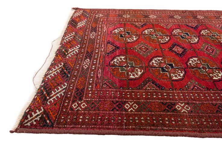 Detail image of 2' 8 x 3' 7 Hand Knotted Bokhara Oriental Wool Rug