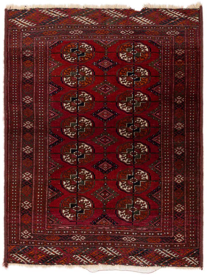 2' 8 x 3' 7 Hand Knotted Bokhara Oriental Wool Rug