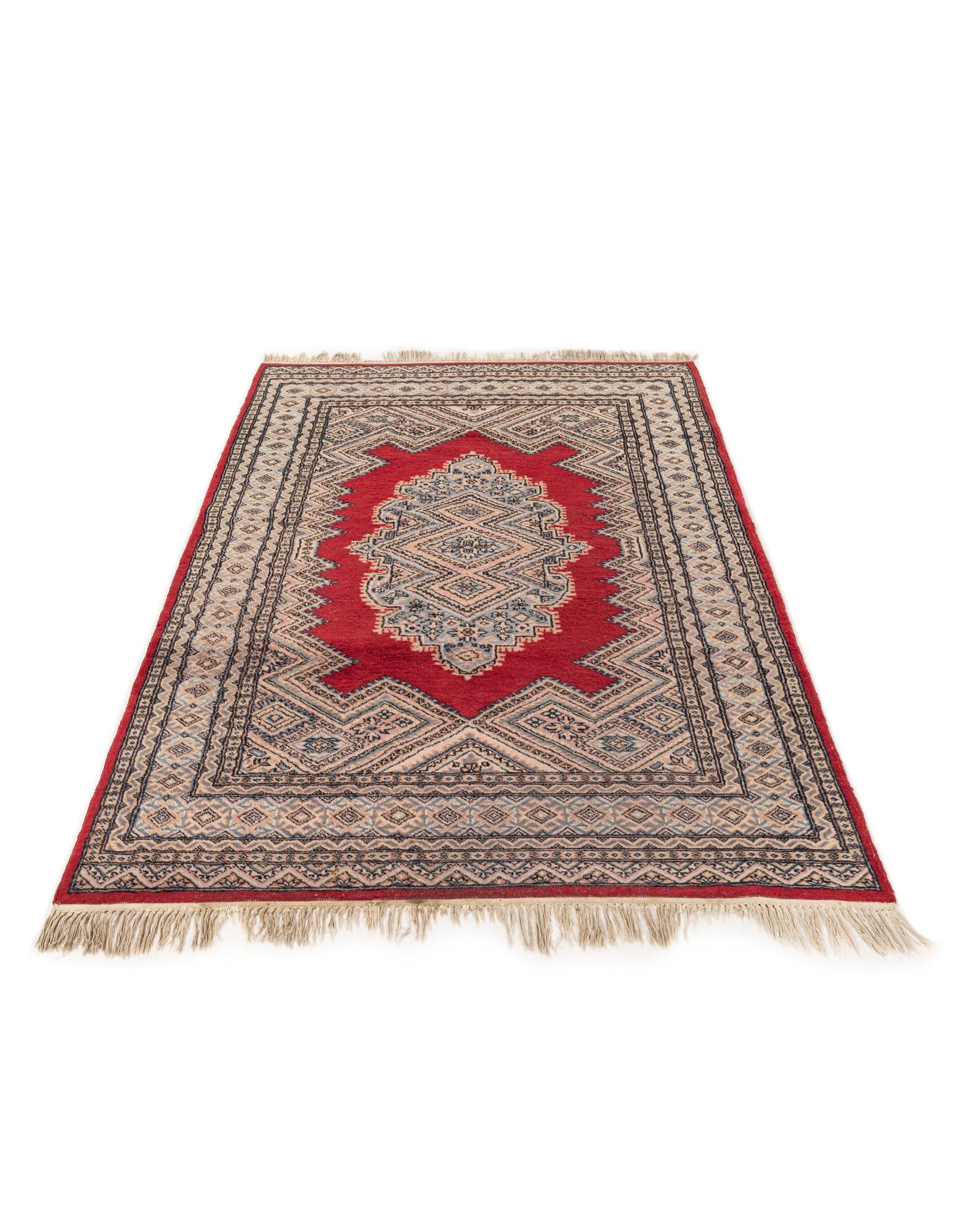 4' 3 x 6' Hand Knotted Bokhara Oriental Wool Rug