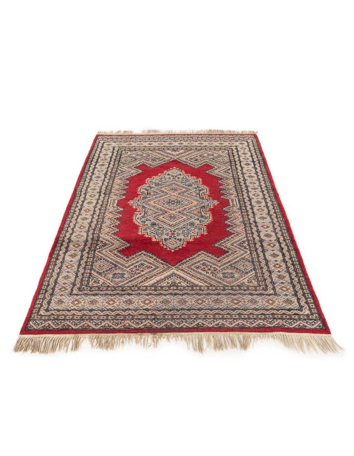 4' 3 x 6' Hand Knotted Bokhara Oriental Wool Rug