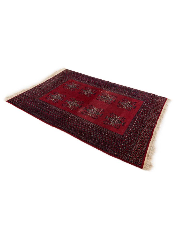 Detail image of 3' 1 x 4' 4  Hand Knotted Bokhara Oriental Wool Rug