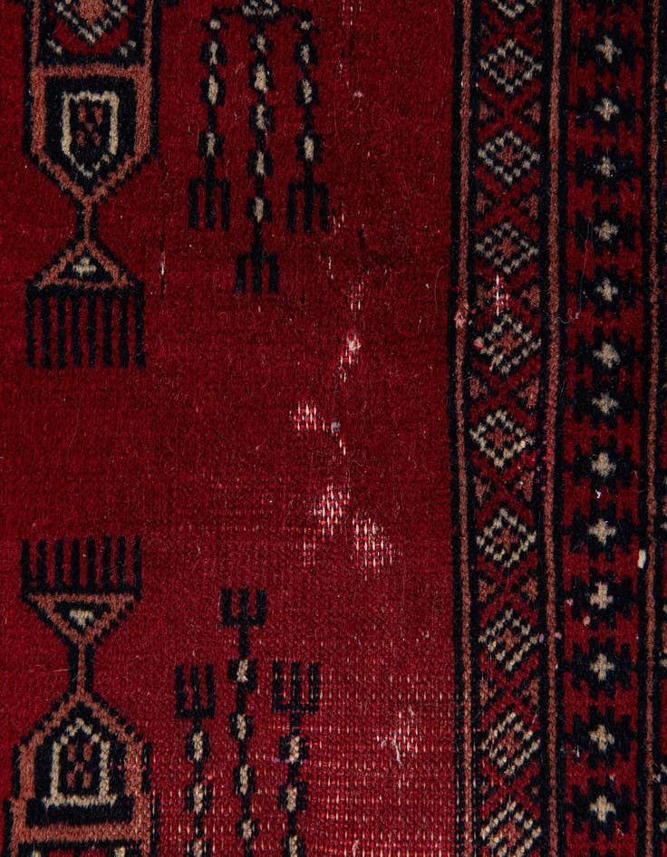Detail image of 3' 1 x 4' 4  Hand Knotted Bokhara Oriental Wool Rug