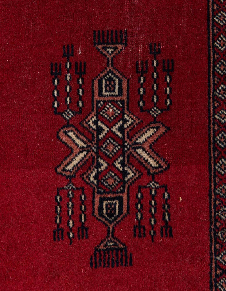 Detail image of 3' 1 x 4' 4  Hand Knotted Bokhara Oriental Wool Rug