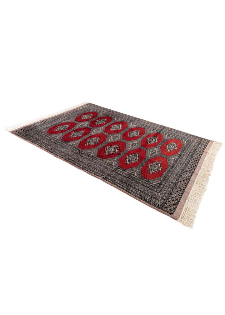 4' 2 x 5' 11 Hand Knotted Bokhara Oriental Wool Rug