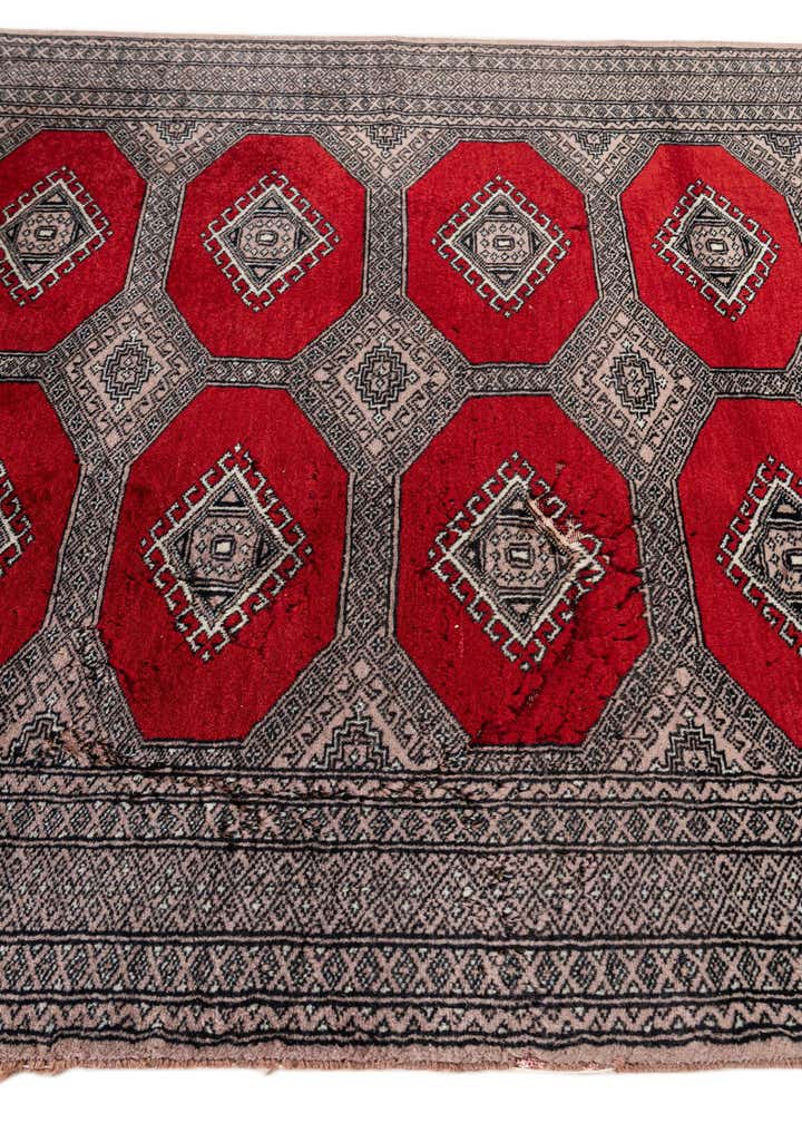 4' 2 x 5' 11 Hand Knotted Bokhara Oriental Wool Rug