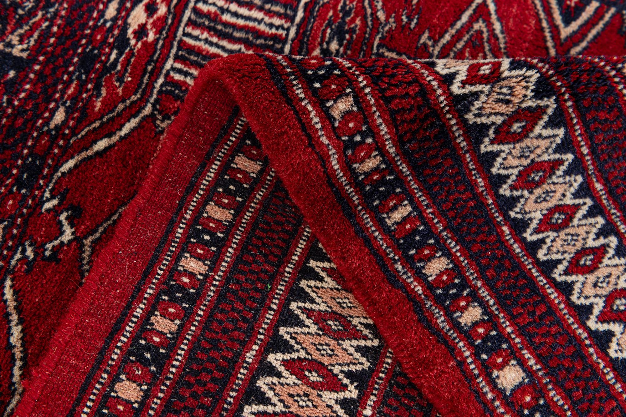 4' 1 x 6' 2 Hand Knotted Bokhara Oriental Wool Rug