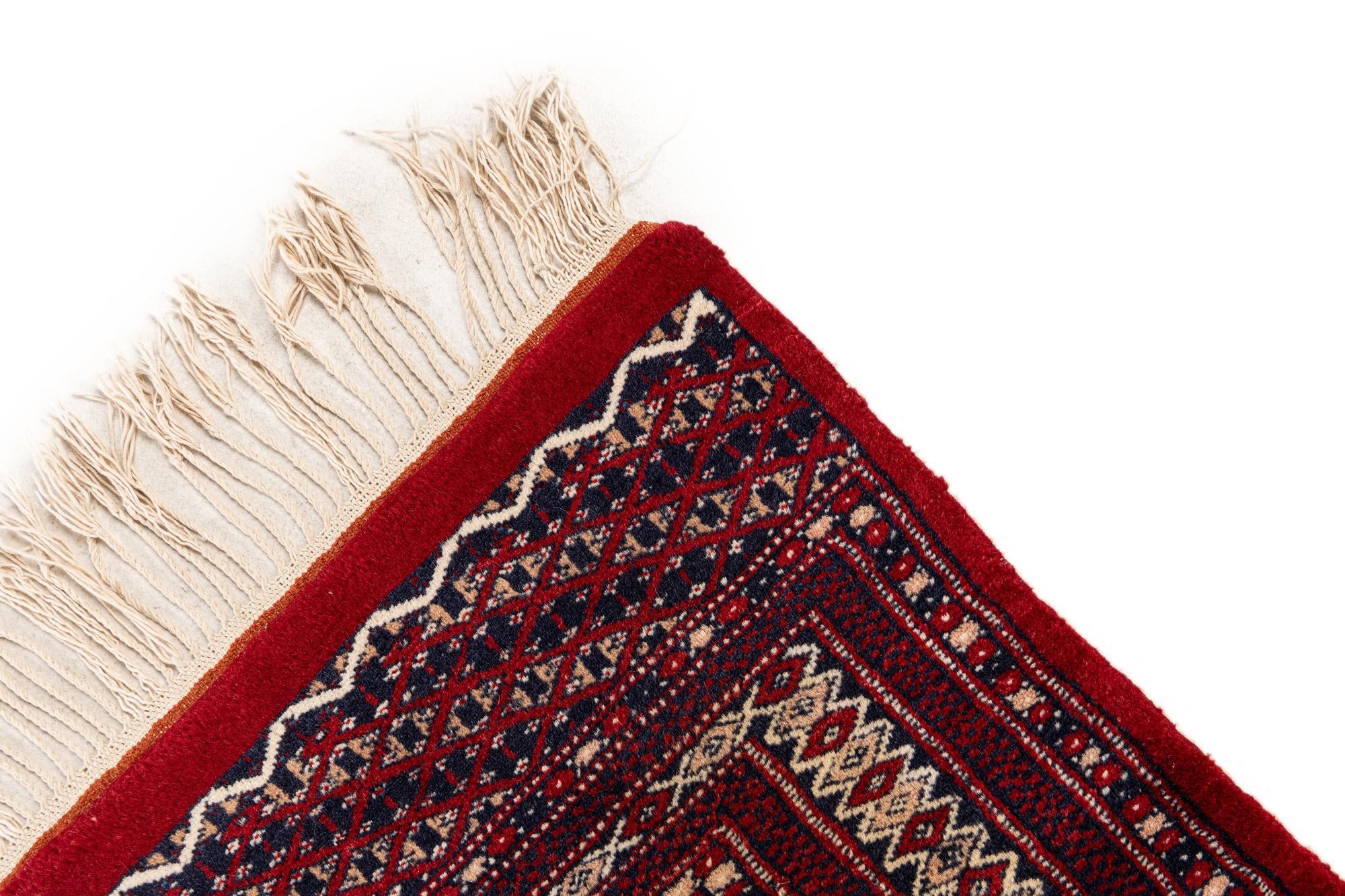 4' 1 x 6' 2 Hand Knotted Bokhara Oriental Wool Rug