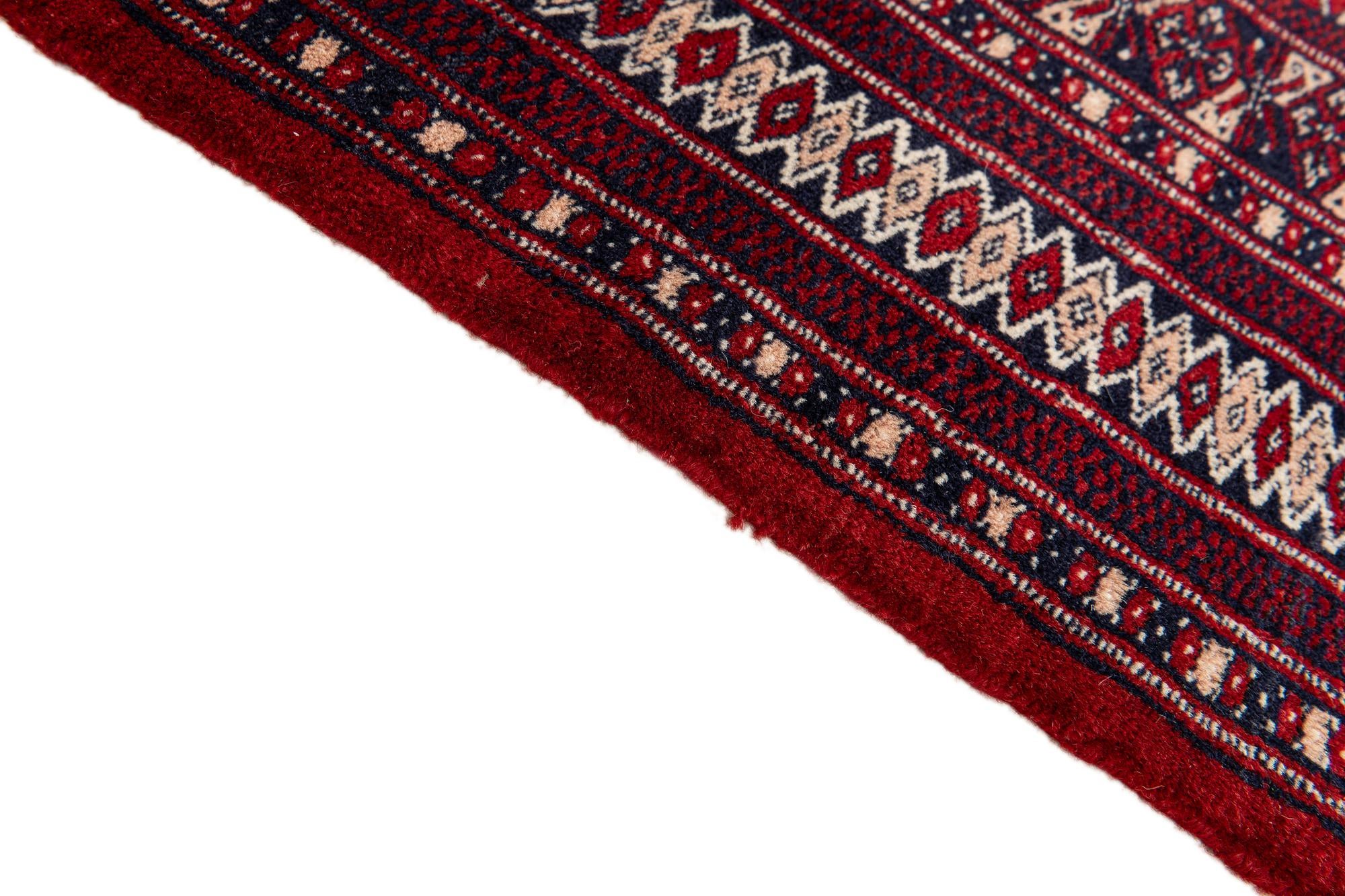 4' 1 x 6' 2 Hand Knotted Bokhara Oriental Wool Rug