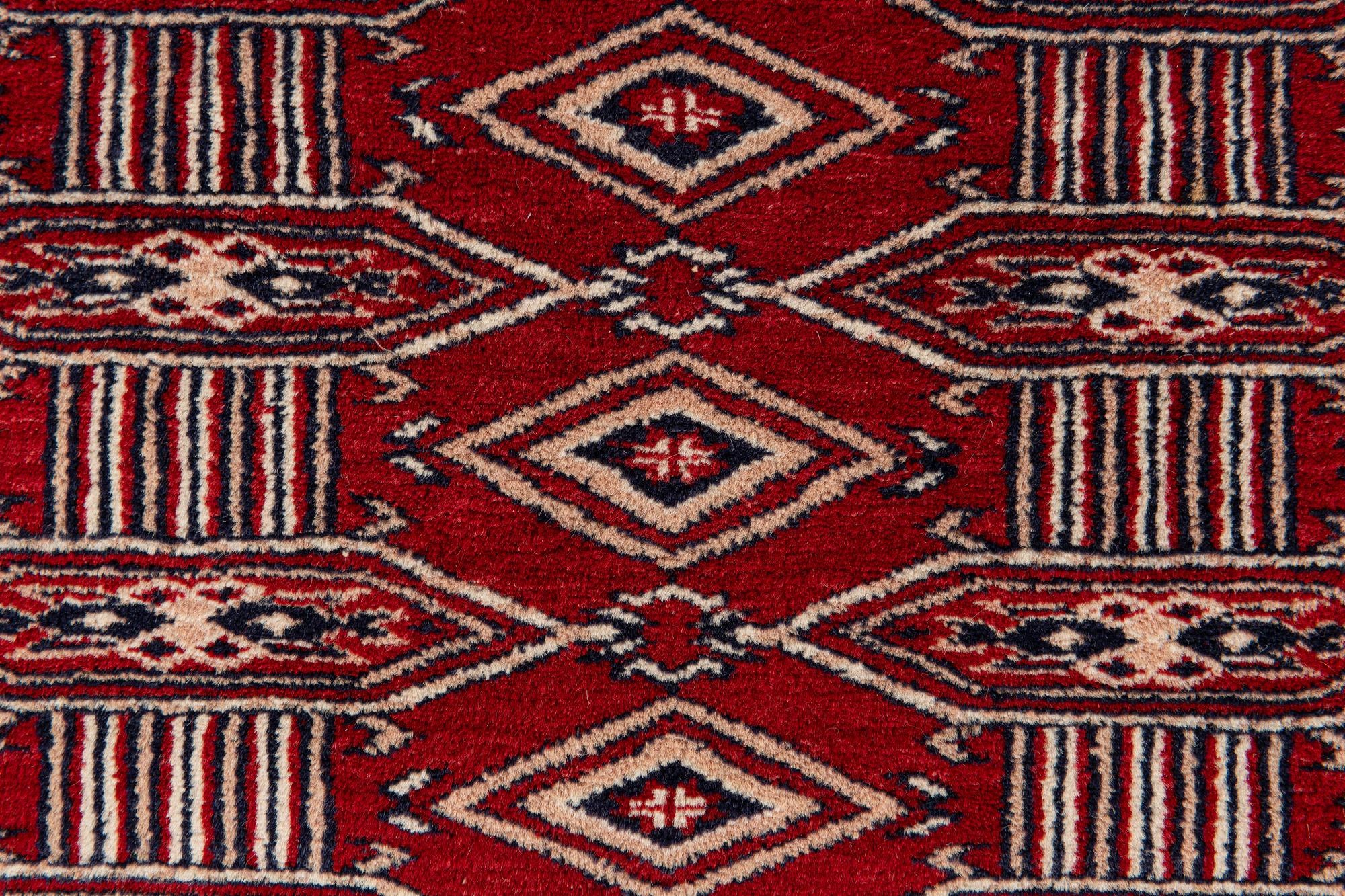 4' 1 x 6' 2 Hand Knotted Bokhara Oriental Wool Rug