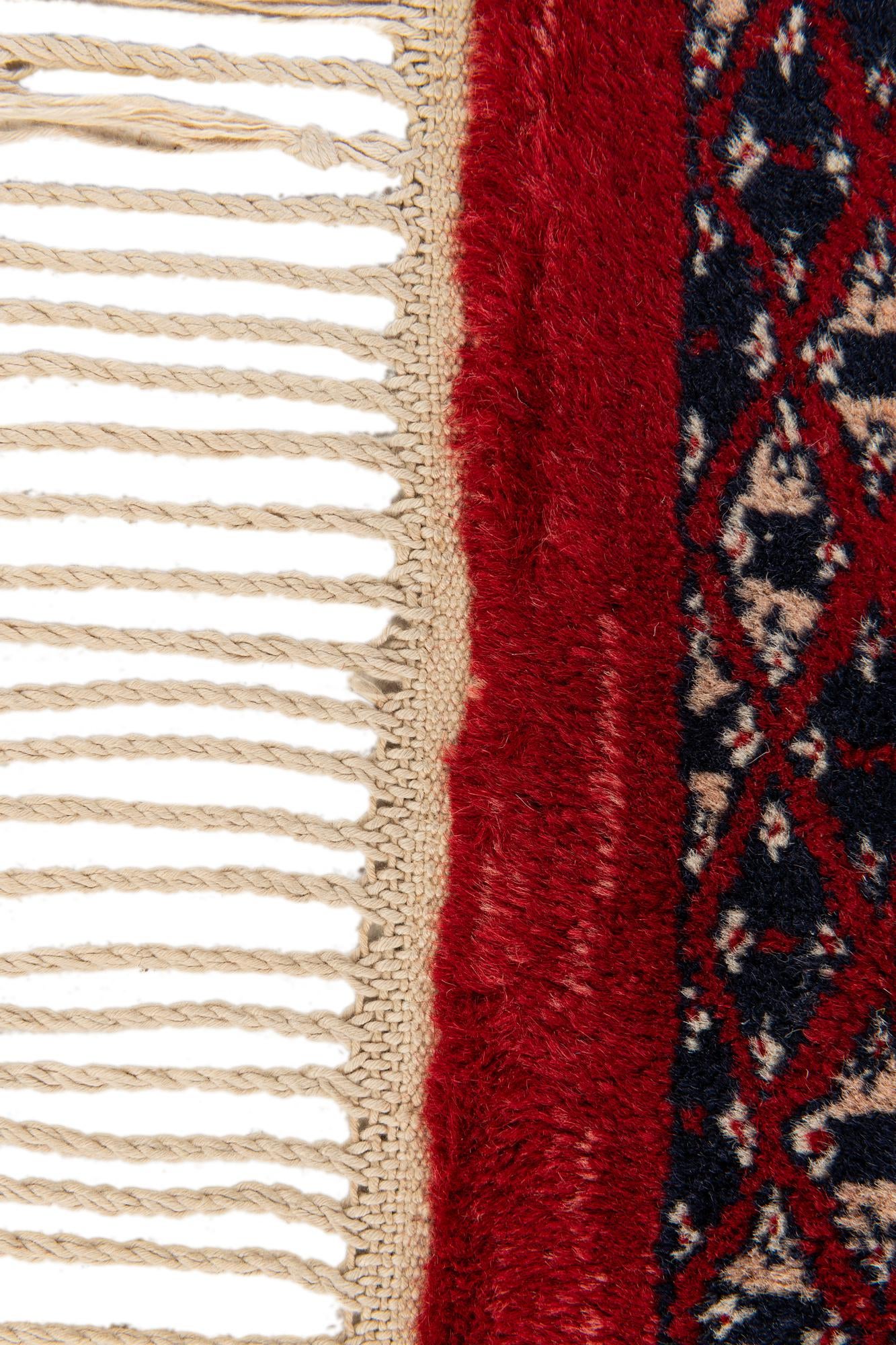 4' 1 x 6' 2 Hand Knotted Bokhara Oriental Wool Rug