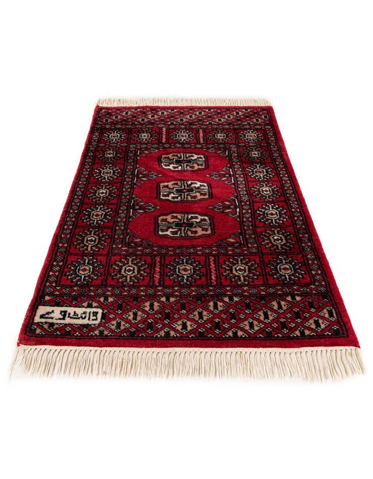 Detail image of 2' x 3' Hand Knotted Bokhara Oriental Wool Rug