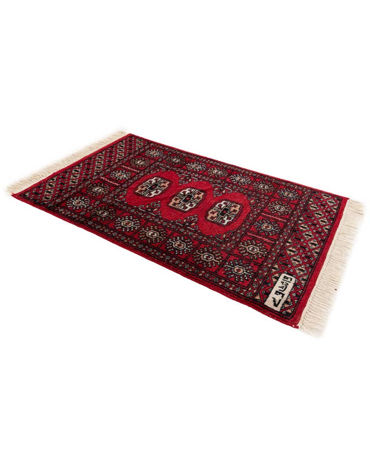 Detail image of 2' x 3' Hand Knotted Bokhara Oriental Wool Rug