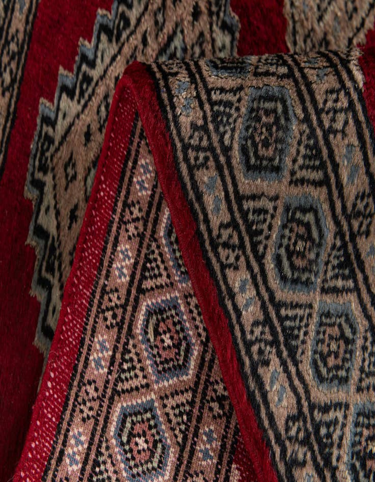 Detail image of 2' 1 x 3' 2  Hand Knotted Bokhara Oriental Wool Rug