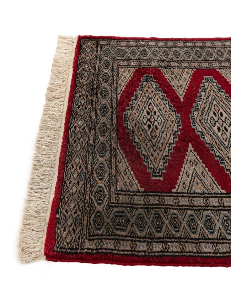 Detail image of 2' 1 x 3' 2  Hand Knotted Bokhara Oriental Wool Rug