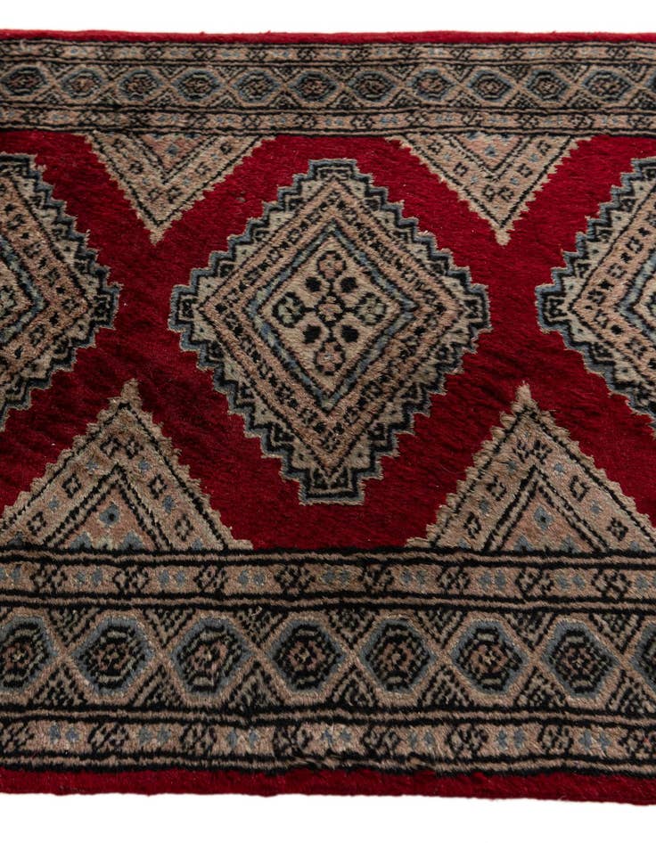 Detail image of 2' 1 x 3' 2  Hand Knotted Bokhara Oriental Wool Rug
