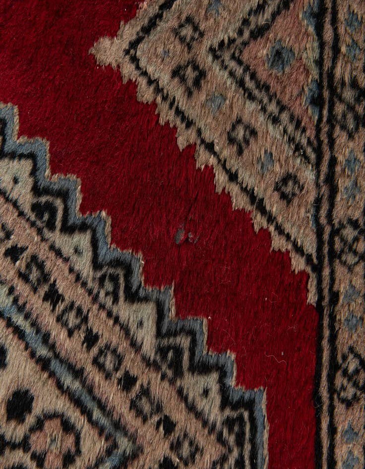 Detail image of 2' 1 x 3' 2  Hand Knotted Bokhara Oriental Wool Rug