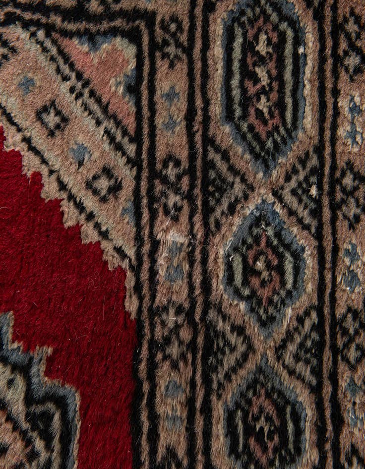 Detail image of 2' 1 x 3' 2  Hand Knotted Bokhara Oriental Wool Rug