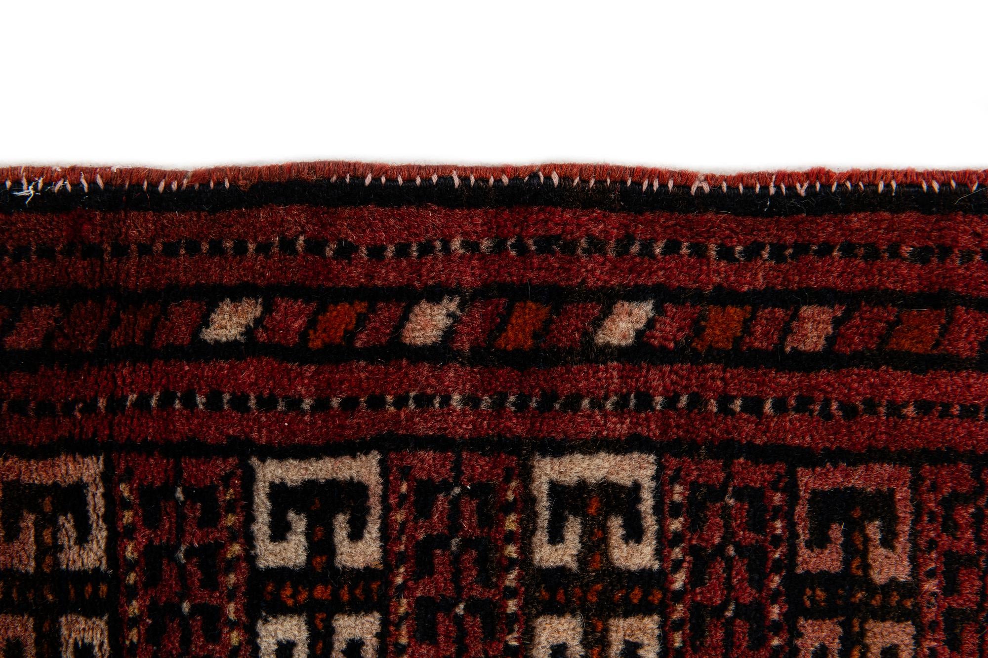 3' 10 x 5' 1 Hand Knotted Bokhara Oriental Wool Rug