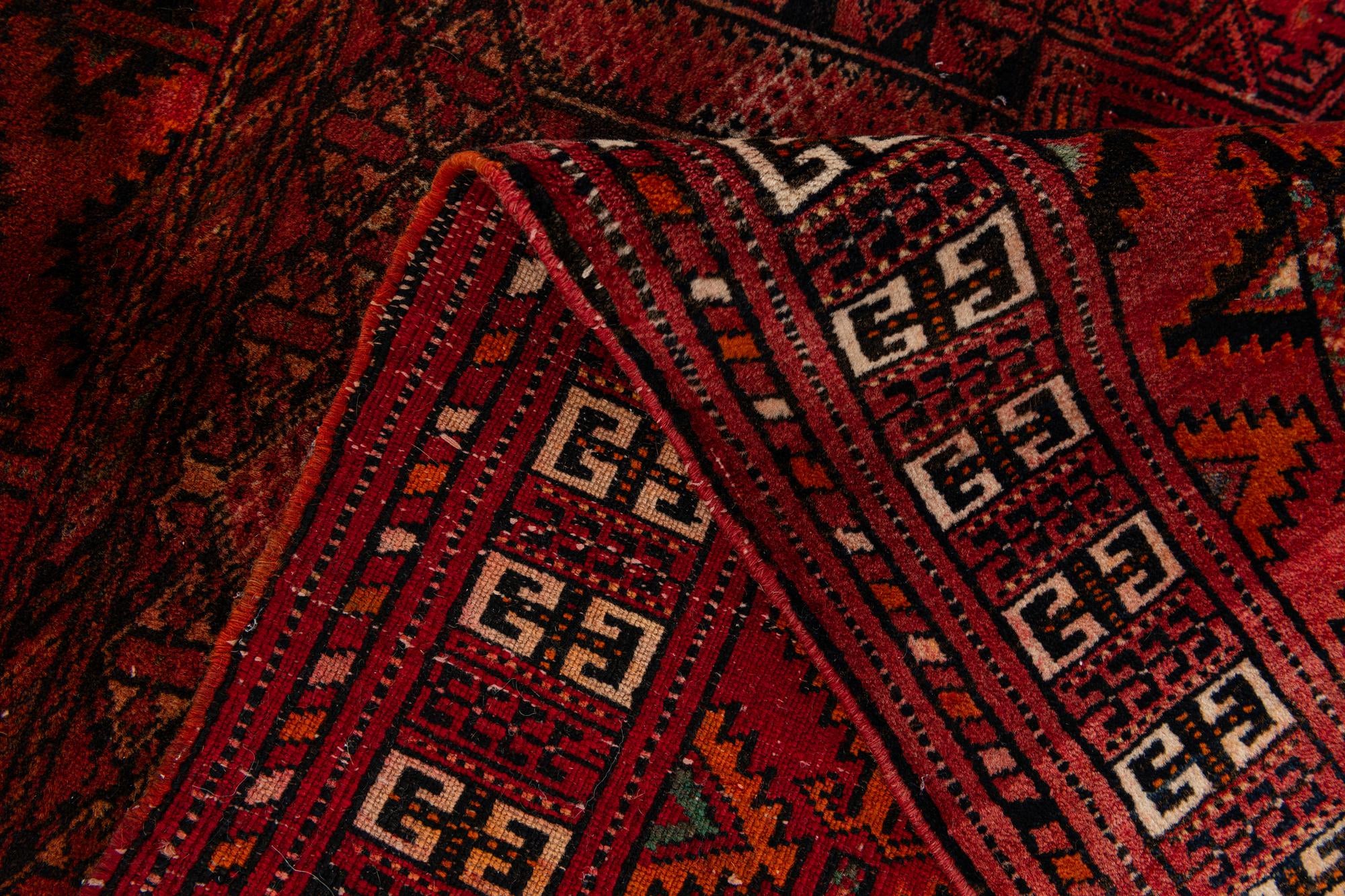 3' 10 x 5' 1 Hand Knotted Bokhara Oriental Wool Rug
