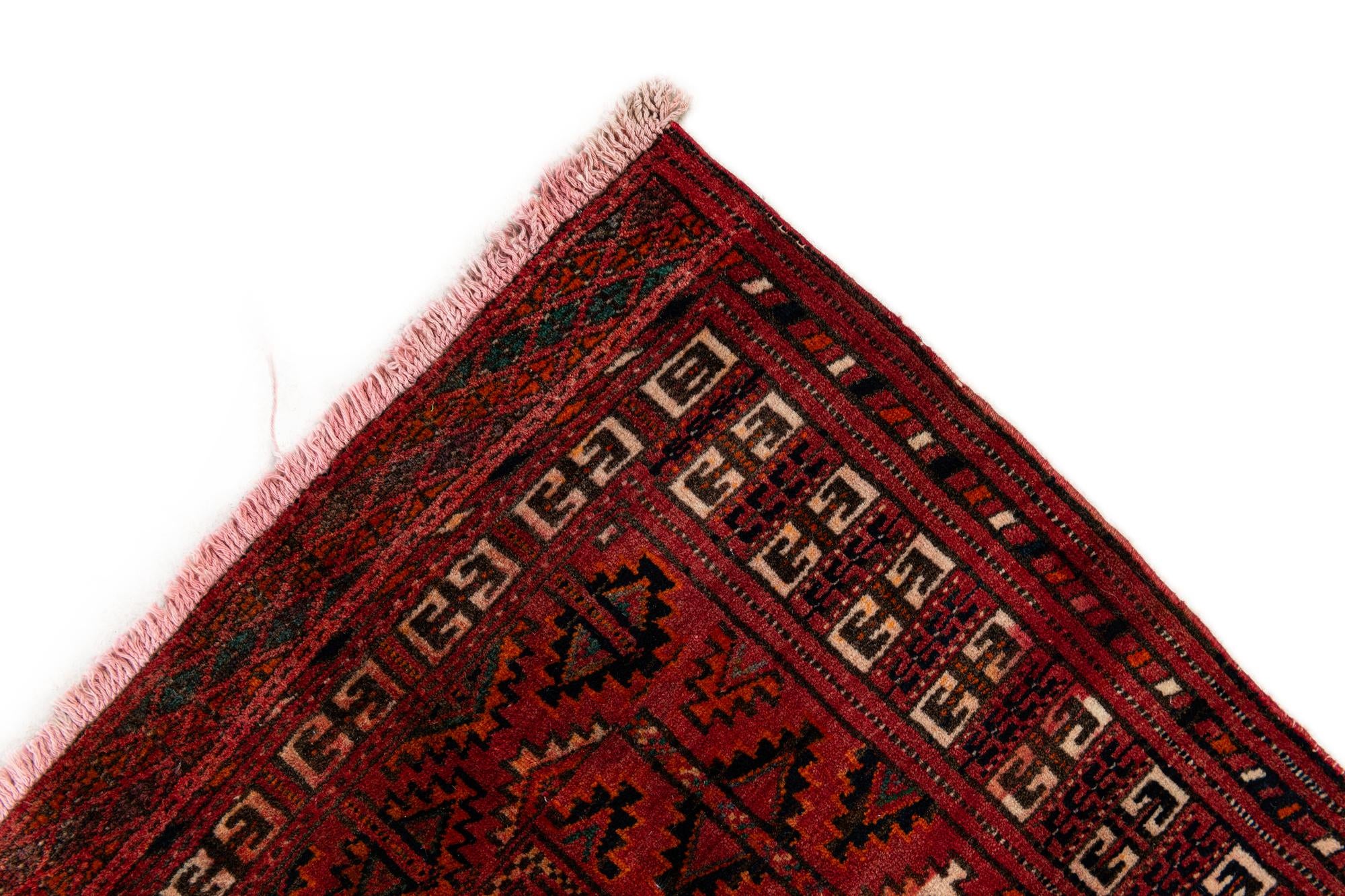 3' 10 x 5' 1 Hand Knotted Bokhara Oriental Wool Rug