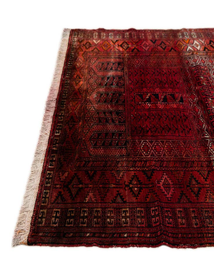 Detail image of 3' 10 x 5' 1 Hand Knotted Bokhara Oriental Wool Rug
