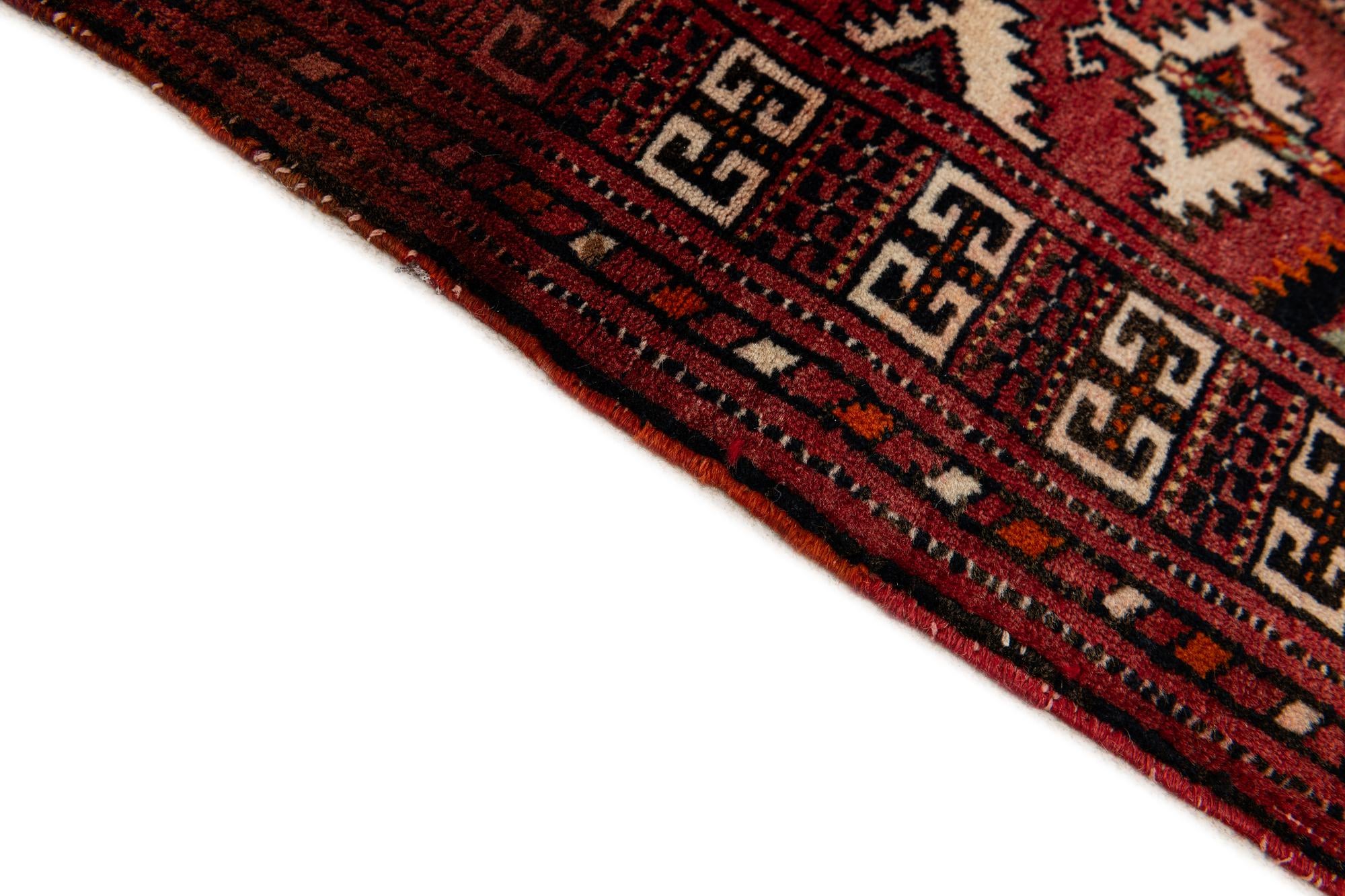 3' 10 x 5' 1 Hand Knotted Bokhara Oriental Wool Rug
