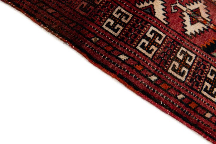 Detail image of 3' 10 x 5' 1 Hand Knotted Bokhara Oriental Wool Rug