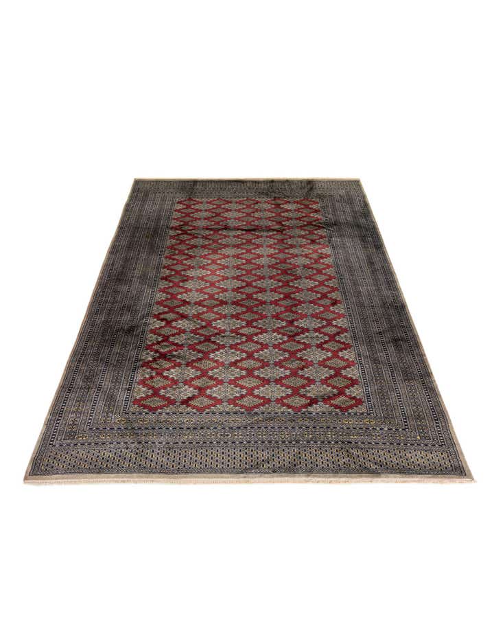 7' 1 x 9' 10 Hand Knotted Bokhara Oriental Wool Rug