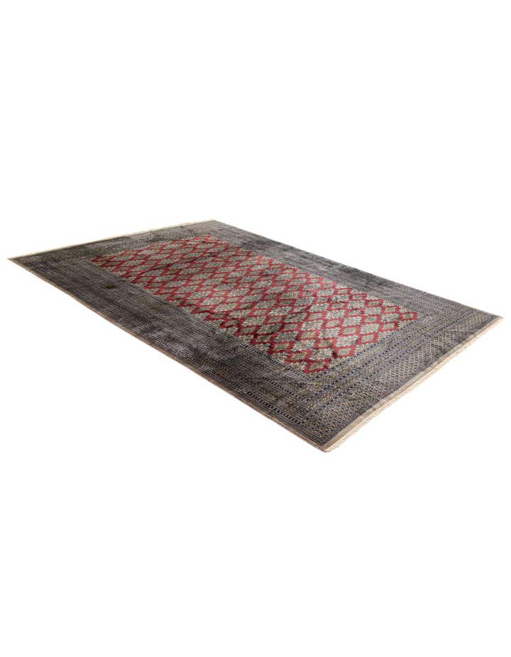 7' 1 x 9' 10 Hand Knotted Bokhara Oriental Wool Rug