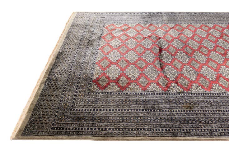 Detail image of 7' 1 x 9' 10 Hand Knotted Bokhara Oriental Wool Rug