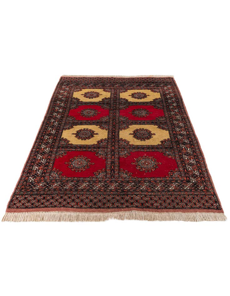 Detail image of 4' 3 x 5' 10 Hand Knotted Bokhara Oriental Wool Rug