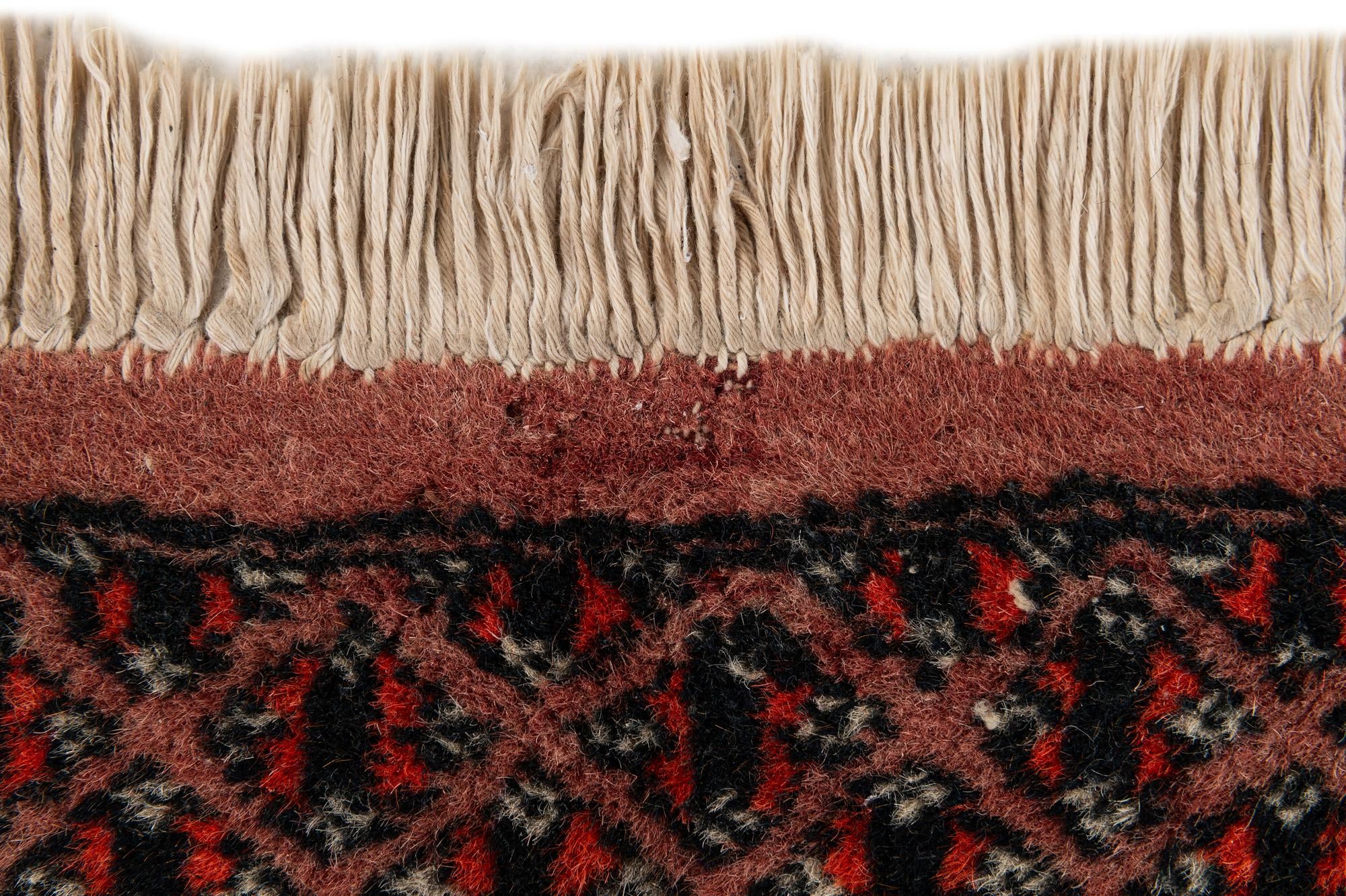 4' 3 x 5' 10 Hand Knotted Bokhara Oriental Wool Rug