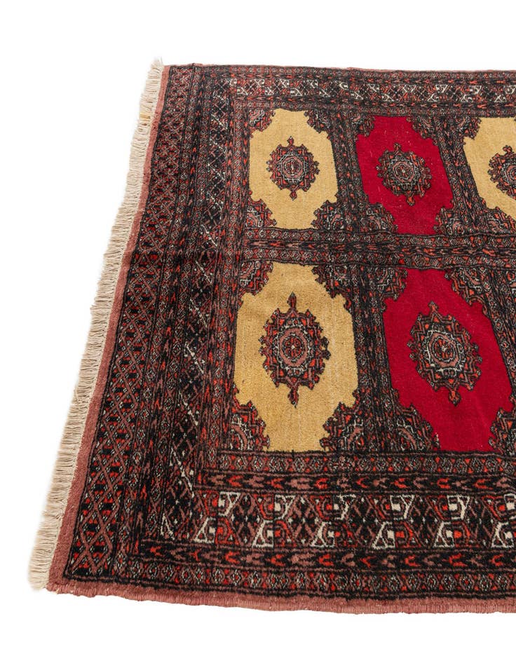 Detail image of 4' 3 x 5' 10 Hand Knotted Bokhara Oriental Wool Rug