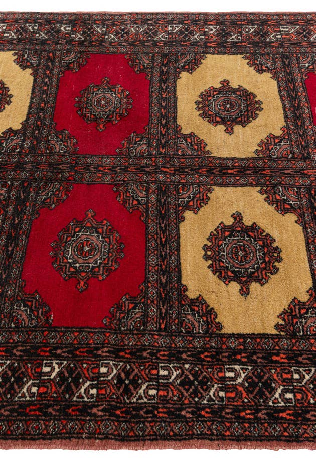 Detail image of 4' 3 x 5' 10 Hand Knotted Bokhara Oriental Wool Rug