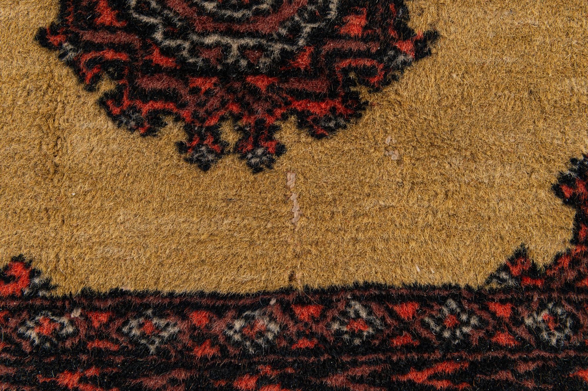 4' 3 x 5' 10 Hand Knotted Bokhara Oriental Wool Rug