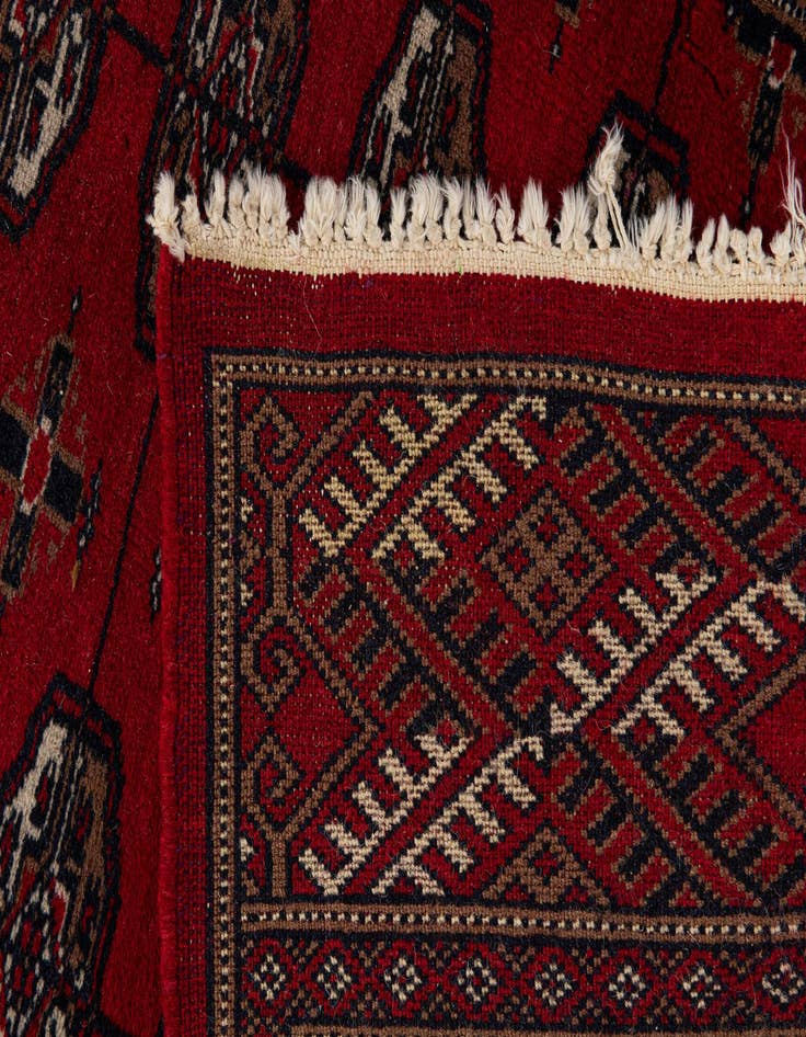 Detail image of 2' 9 x 4' 9 Hand Knotted Bokhara Wool Rug