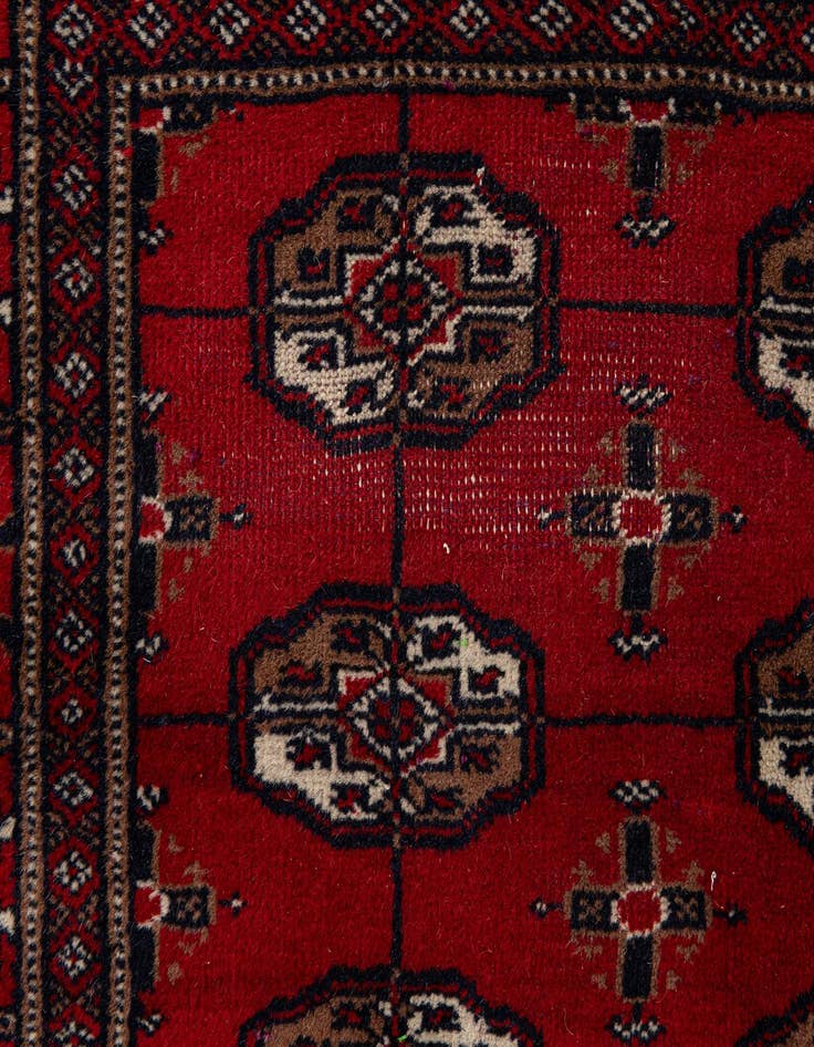 Detail image of 2' 9 x 4' 9 Hand Knotted Bokhara Wool Rug