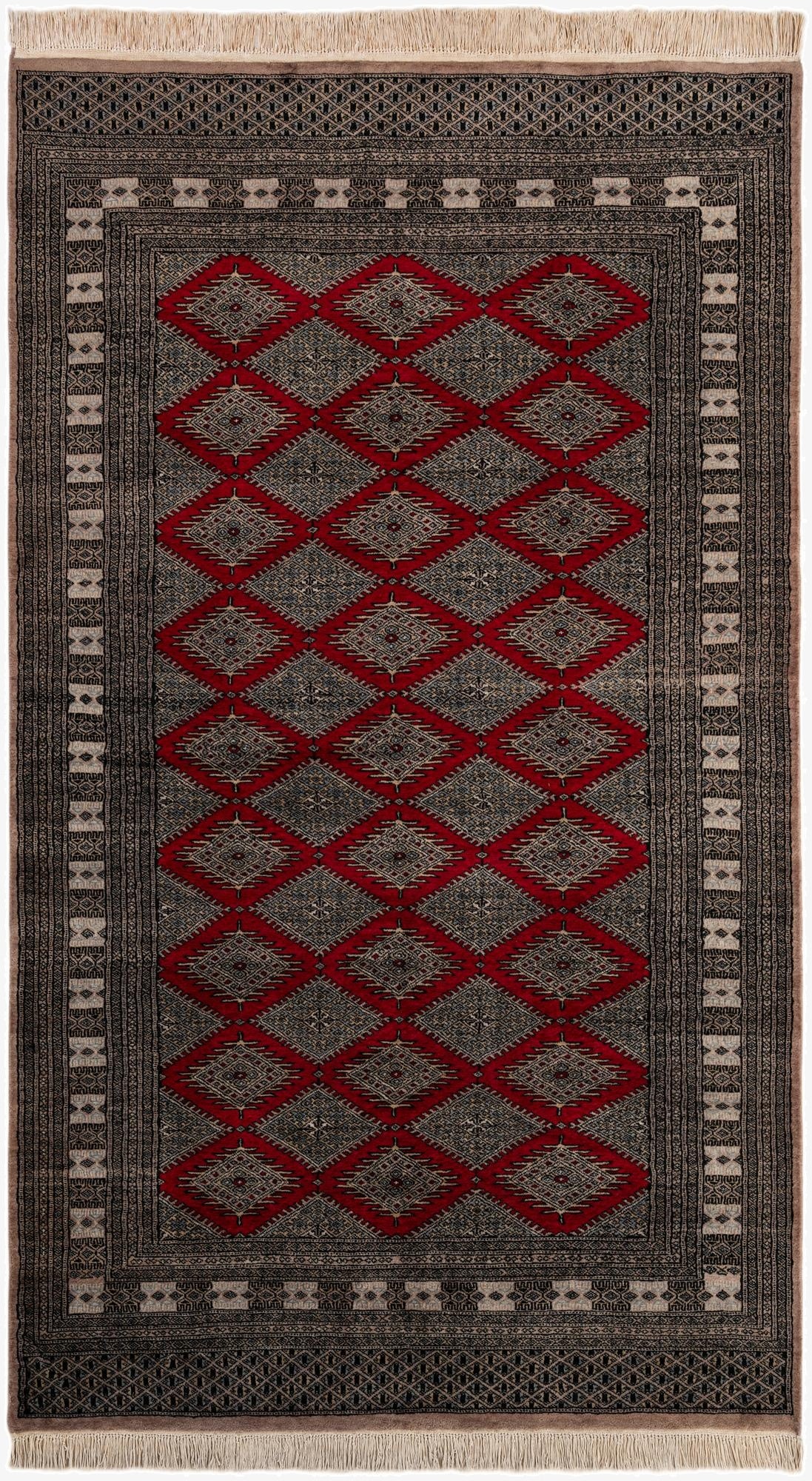5' 1 x 8' 8  Hand Knotted Bokhara Oriental Wool Rug