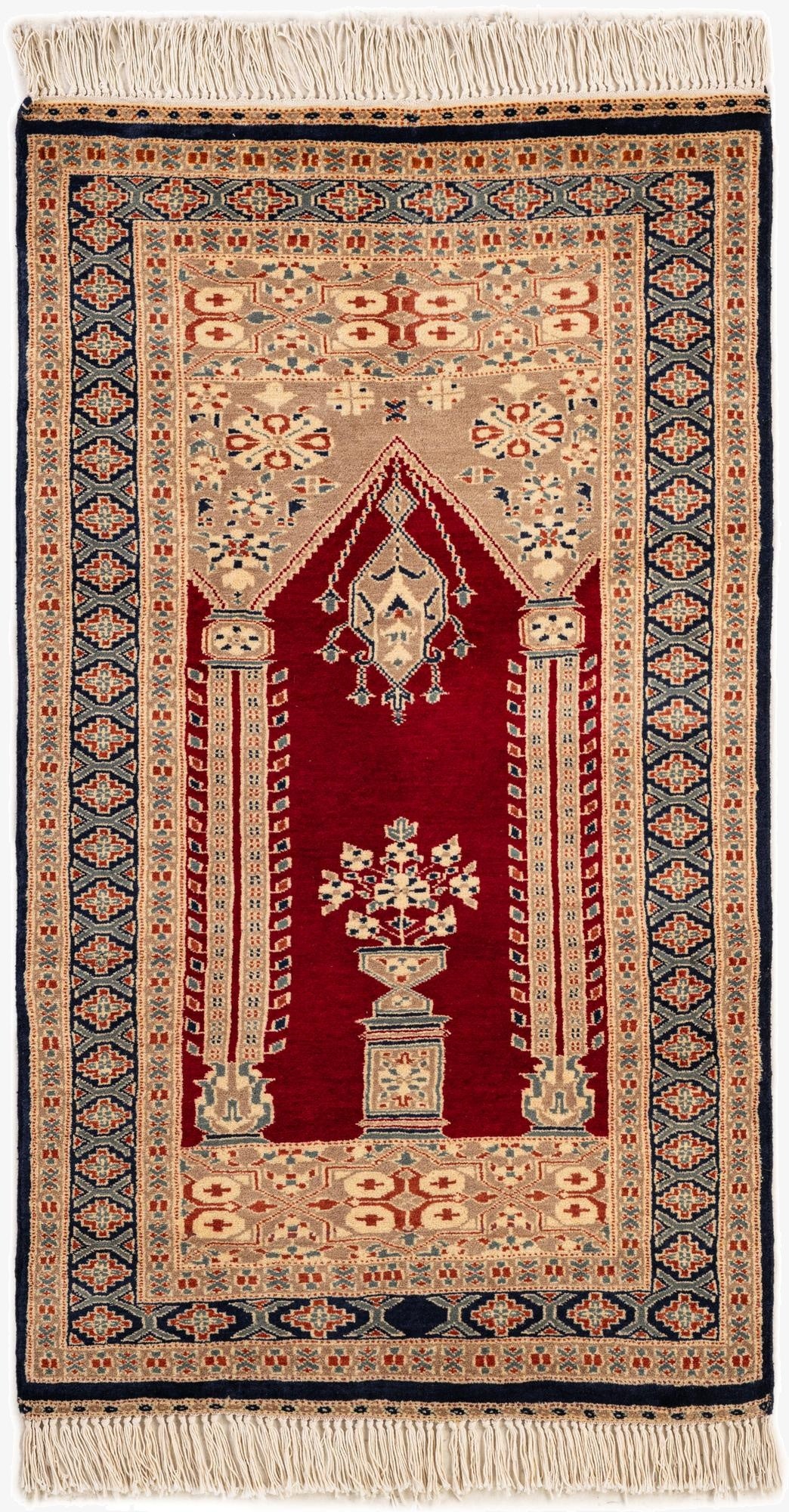 2' 8 x 4' 6  Hand Knotted Bokhara Oriental Wool Rug