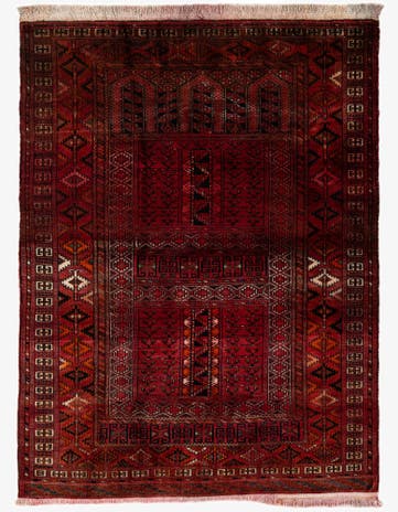 3' 10 x 5' 1 Hand Knotted Bokhara Oriental Wool Rug